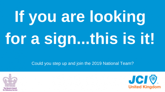 Could you step up and be the 2019 Deputy National President for JCI UK?