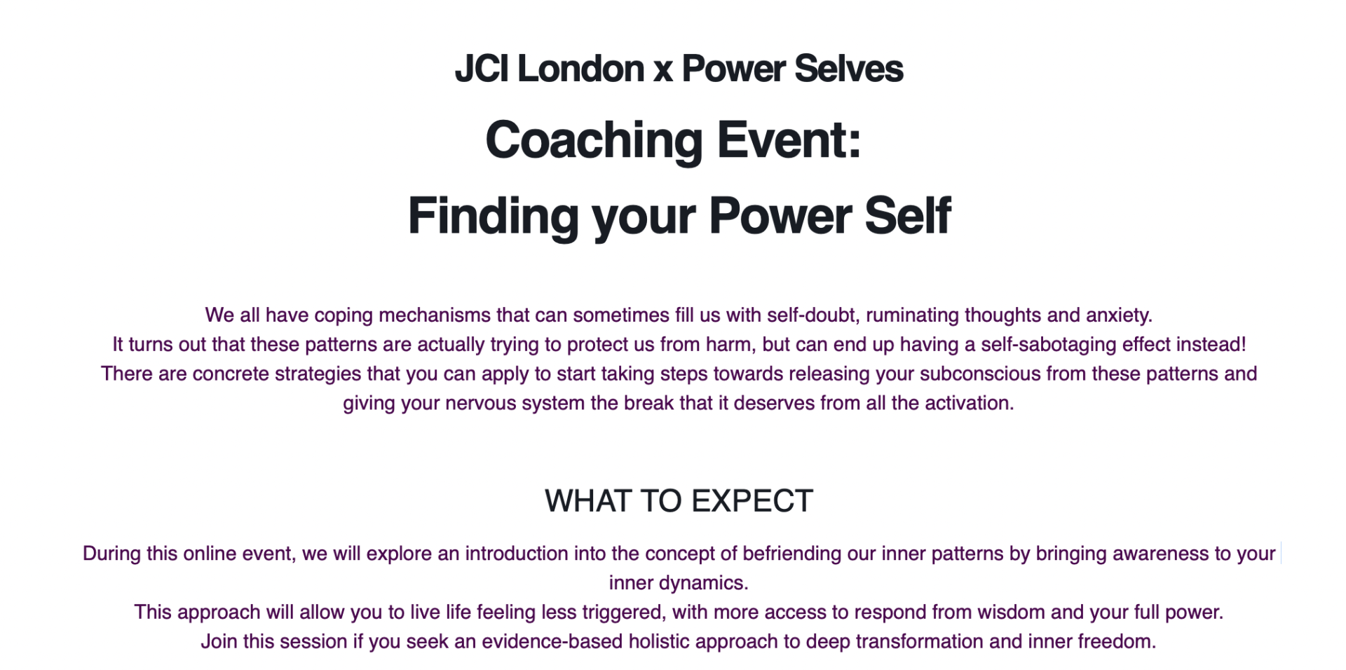 Finding your Power Self