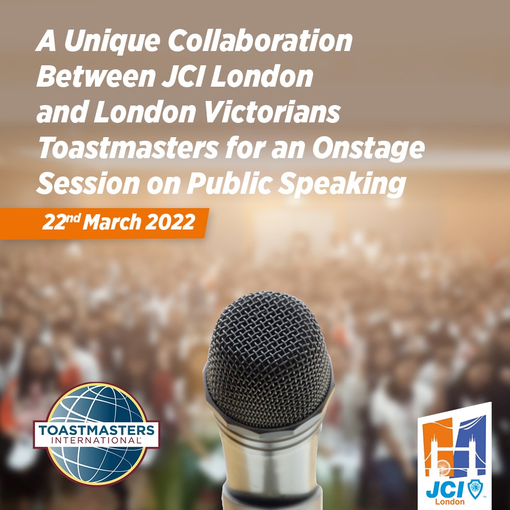 A Unique Collaboration Between JCI London and London Victorians Toastmasters for an Onstage Session on Public Speaking